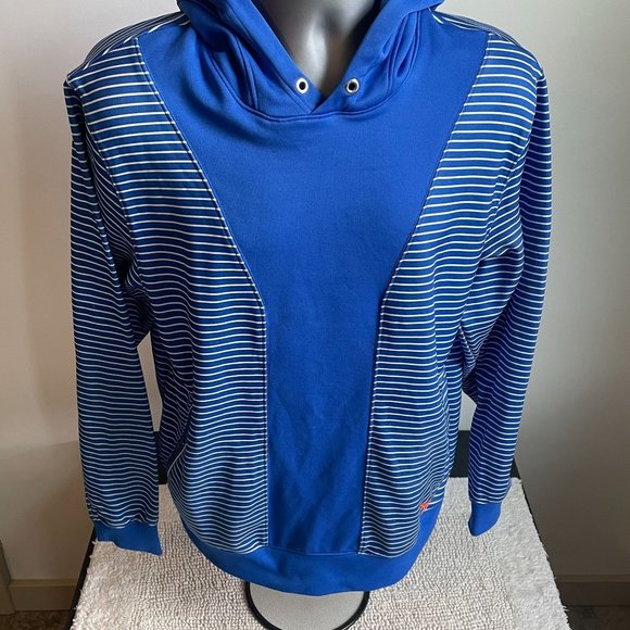 NIKE JORDAN CARMELLO ANTHONY MELO PULLOVER STRIPE HOODIE MEN'S SIZE LARGE - Picture 2 of 8